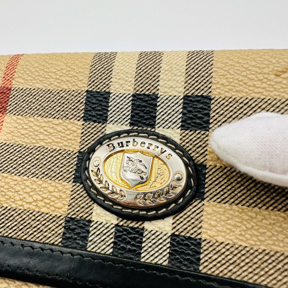 Burberry Tan and Black Checkered Wallet - Picture 7 of 13